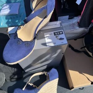 Liz Claiborne Blue Wedge Shoes